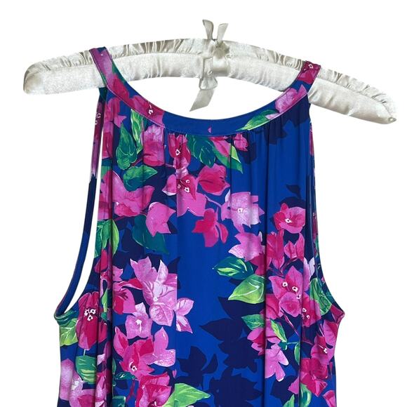 Tommy Bahama Size M Bougainvillea Split-Neck Ruffle Spa Dress Swim Cover-Up - Picture 6 of 9